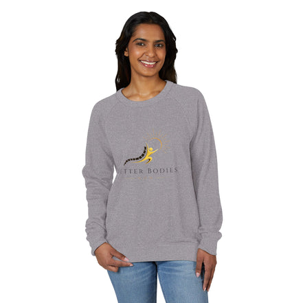 Wellness Center Crewneck Sweatshirt — Better Bodies Logo & Services (Chiropractic · Primary Care · Massage · Med Spa · Counseling)