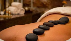 HOT STONES   /       Soothes tight muscles with gentle heat and grounding pressure.