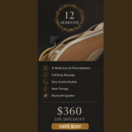 AI MASSAGE 12 SESSIONS (25% Discount)